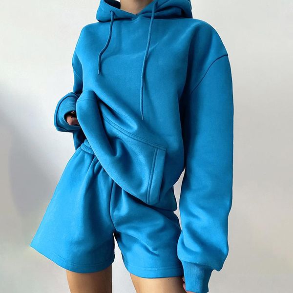 women's tracksuits tracksuit casual solid long sleeve hooded sport suits autumn warm hoodie sweatshirts & shorts fleece two piece sets, Gray
women's tracksuits tracksuit casual solid long sleeve hooded sport suits autumn warm hoodie sweatshirts & shorts fleece two piece sets, Gray