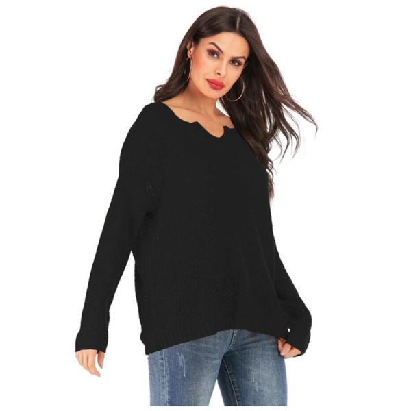 autumn winter woman sweaters long sleeve solid color v-neck pullover knitted sweater blouse women clothing, White;black
autumn winter woman sweaters long sleeve solid color v-neck pullover knitted sweater blouse women clothing, White;black