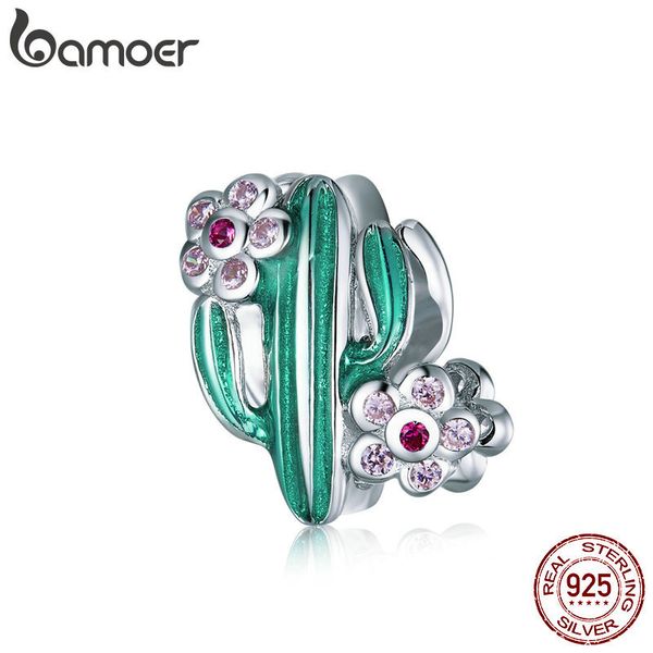 bamoer 2020 new design 925 sterling silver green enamel cactus with floral beads charm for original silver bracelet bsc261 q0531, Black
bamoer 2020 new design 925 sterling silver green enamel cactus with floral beads charm for original silver bracelet bsc261 q0531, Black