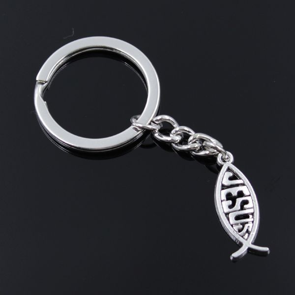 new fashion men 30mm keychain diy metal holder chain vintage fish jesus 27x10mm bronze pendant gift, Silver
new fashion men 30mm keychain diy metal holder chain vintage fish jesus 27x10mm bronze pendant gift, Silver