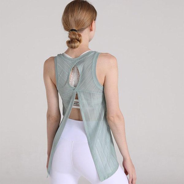 yoga outfit women backless shirts running fitness t-shirts sleeveless vest quick dry loose sport tee female gym workout blouse 
yoga outfit women backless shirts running fitness t-shirts sleeveless vest quick dry loose sport tee female gym workout blouse