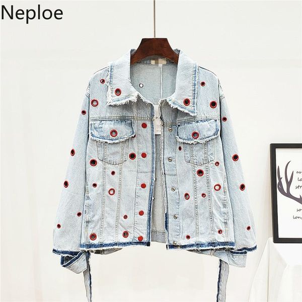 women's jackets neploe ring hollow out women jacket spring 2021 retro single breasted long sleeve ladies loose casual female coats 1a0, Black;brown
women's jackets neploe ring hollow out women jacket spring 2021 retro single breasted long sleeve ladies loose casual female coats 1a0, Black;brown