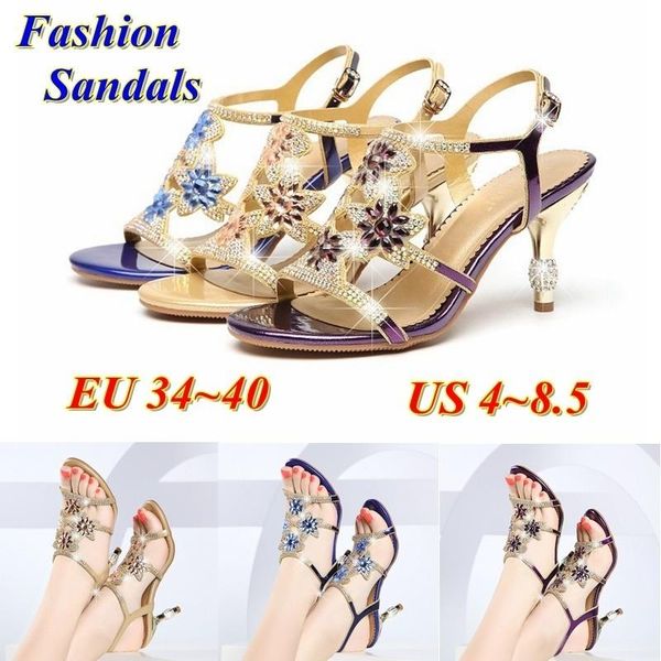 summer fashion woman europe diamond high heel sandals elegant crystal fine shoes size 34-40, Black
summer fashion woman europe diamond high heel sandals elegant crystal fine shoes size 34-40, Black