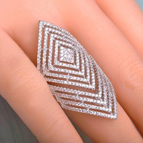 wedding rings india real zircon copper big ring for women wide brand aros bridal party bague rhodium gold color finger accessories, Slivery;golden
wedding rings india real zircon copper big ring for women wide brand aros bridal party bague rhodium gold color finger accessories, Slivery;golden