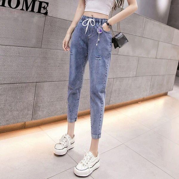women's jeans woman pants high waist stretch spring autumn loose hole pantalones vaqueros mujer, Blue
women's jeans woman pants high waist stretch spring autumn loose hole pantalones vaqueros mujer, Blue