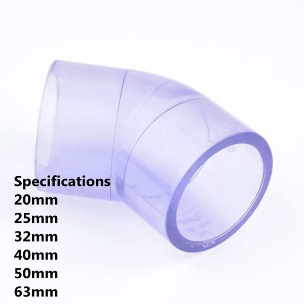 watering equipments 1pc 20-63mm transparent pvc connector upvc 45 degree elbow garden irrigation water pipe aquarium adapter diy
watering equipments 1pc 20-63mm transparent pvc connector upvc 45 degree elbow garden irrigation water pipe aquarium adapter diy