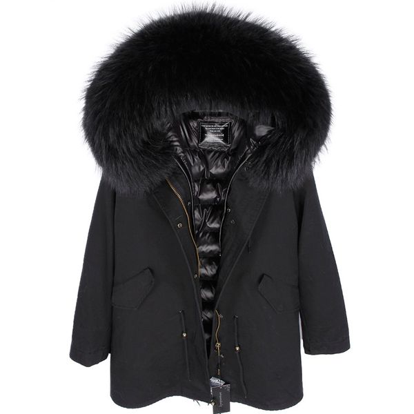 2020 winter new detachable down liner large fur collar fur down jacket female long section, Black
2020 winter new detachable down liner large fur collar fur down jacket female long section, Black