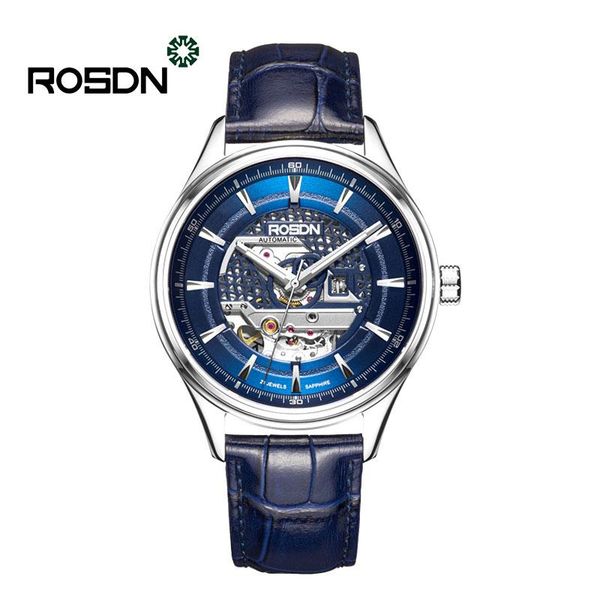wristwatches rosdn genuine men's automatic hollow mechanical watch fashion waterproof leather strap, Slivery;brown
wristwatches rosdn genuine men's automatic hollow mechanical watch fashion waterproof leather strap, Slivery;brown