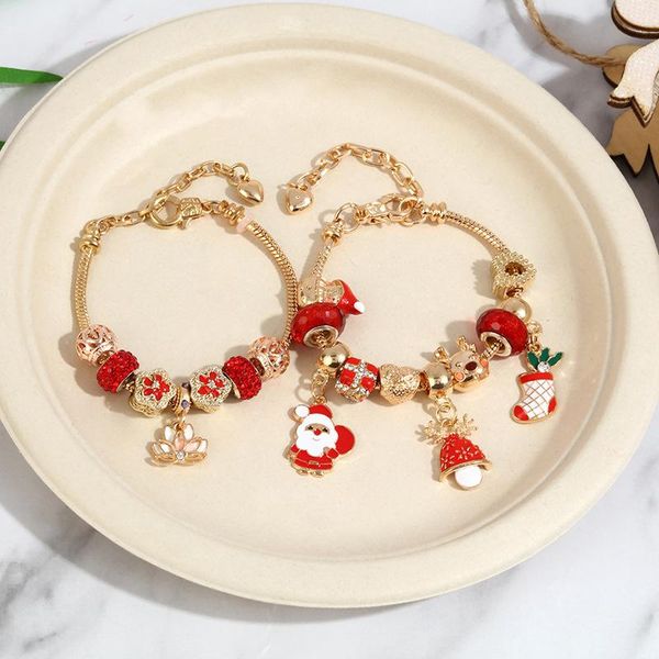 link, chain bracelet santa claus christmas tree style alloy jewelry cute oil dripping hand ornament creative fashion genshin impact gifts, Black
link, chain bracelet santa claus christmas tree style alloy jewelry cute oil dripping hand ornament creative fashion genshin impact gifts, Black