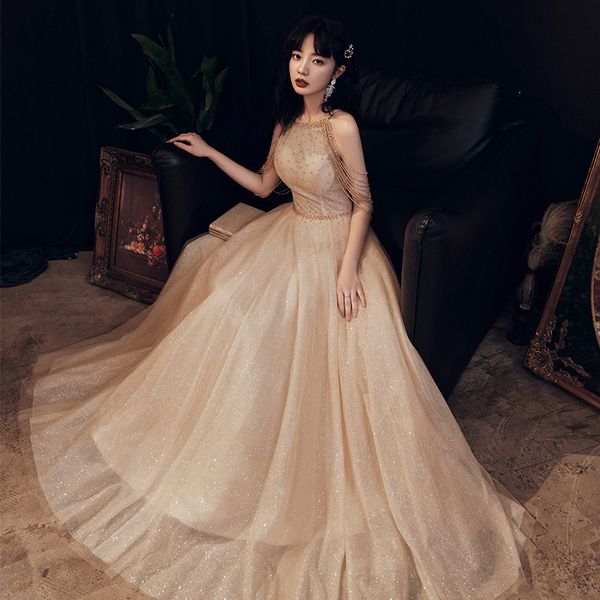 chic halter off shoulder hanging arm tassel pageant party gown brilliant tulle pearls bandage slim evening dress for women party, Black;red
chic halter off shoulder hanging arm tassel pageant party gown brilliant tulle pearls bandage slim evening dress for women party, Black;red