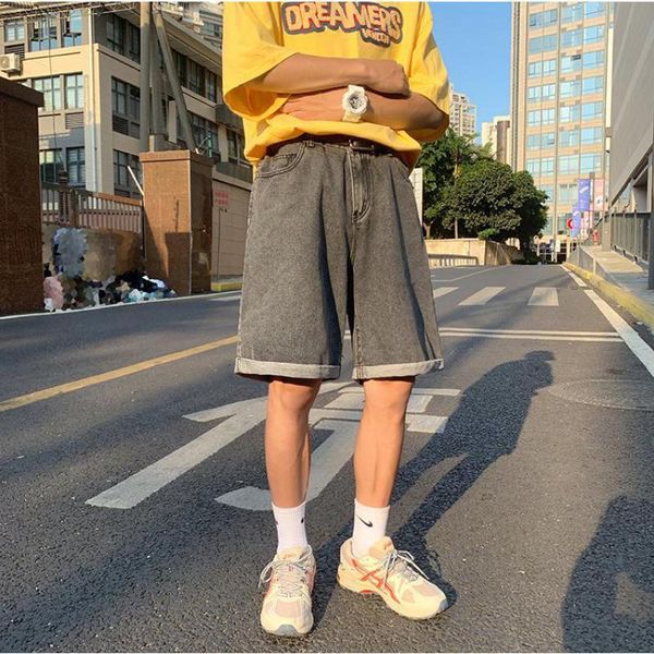men's shorts denim summer wear thin large size pants plus fat loose trend five-point overalls, White;black
men's shorts denim summer wear thin large size pants plus fat loose trend five-point overalls, White;black