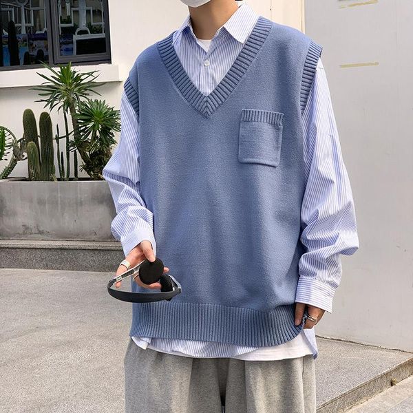 men's vests autumn winter v-neck vest korean casual sweater fashion loose streetwear hedging sleeveless men, Black;white
men's vests autumn winter v-neck vest korean casual sweater fashion loose streetwear hedging sleeveless men, Black;white