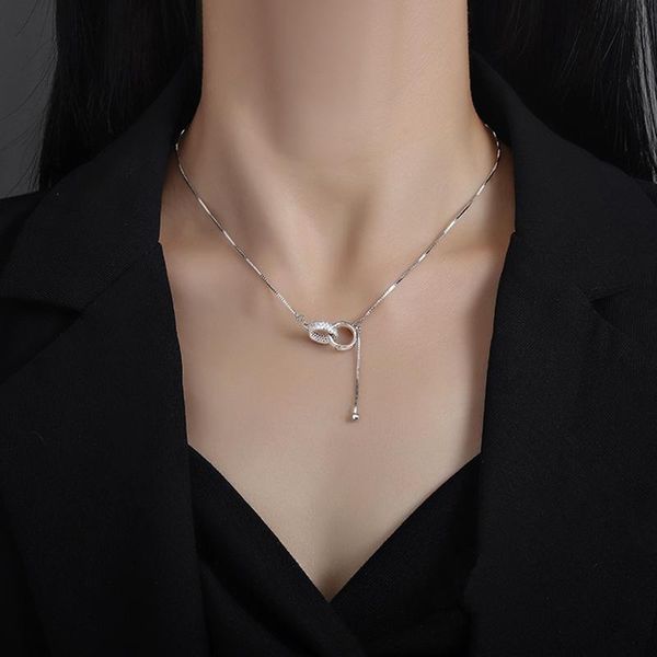 pendant necklaces design round shape double ring buckle chain necklace for women luxury jewelry shiny zirconia choker gift, Silver
pendant necklaces design round shape double ring buckle chain necklace for women luxury jewelry shiny zirconia choker gift, Silver