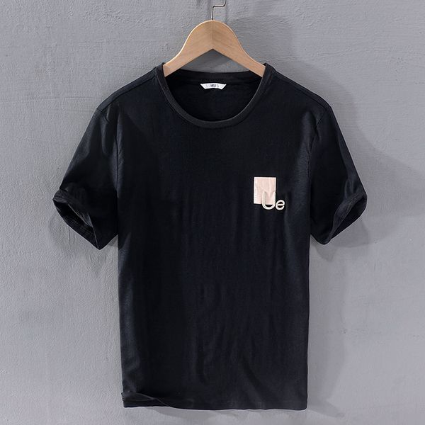 2021 new embroidered italy brand linen shirt summer black t-shirt for men fashion casual t shirts male round neck tshirt mens wnut, White;black
2021 new embroidered italy brand linen shirt summer black t-shirt for men fashion casual t shirts male round neck tshirt mens wnut, White;black