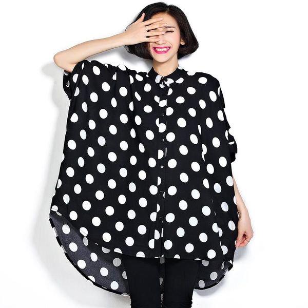women's blouses & shirts 2021 plus size 5xl 6xl chiffon women polka dot oversizes batwing sleeve super loose blouse, White
women's blouses & shirts 2021 plus size 5xl 6xl chiffon women polka dot oversizes batwing sleeve super loose blouse, White