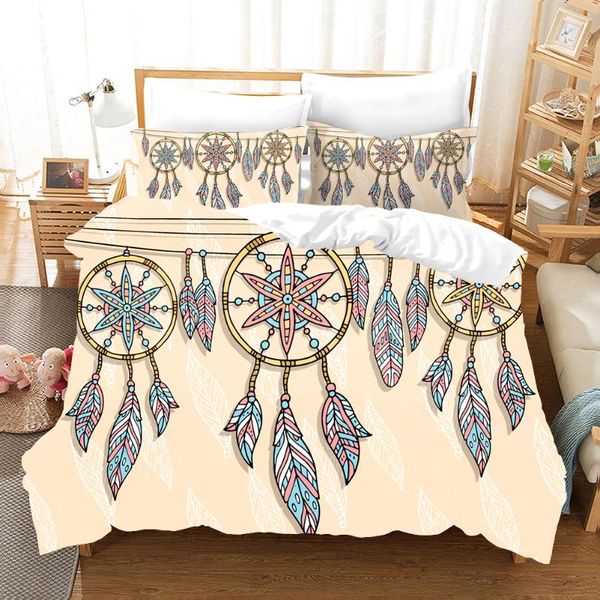 bedding sets colorful dream-catcher set simple 2/3pcs with pillowcase king size bed bohemian feather printed duvet cover
bedding sets colorful dream-catcher set simple 2/3pcs with pillowcase king size bed bohemian feather printed duvet cover