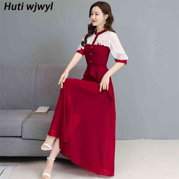 3xl plus size summer patchwork chiffon midi sundress women office lady shirt dress casual party fashion 3/4 sleeve vestidos 210528, Black;gray
3xl plus size summer patchwork chiffon midi sundress women office lady shirt dress casual party fashion 3/4 sleeve vestidos 210528, Black;gray