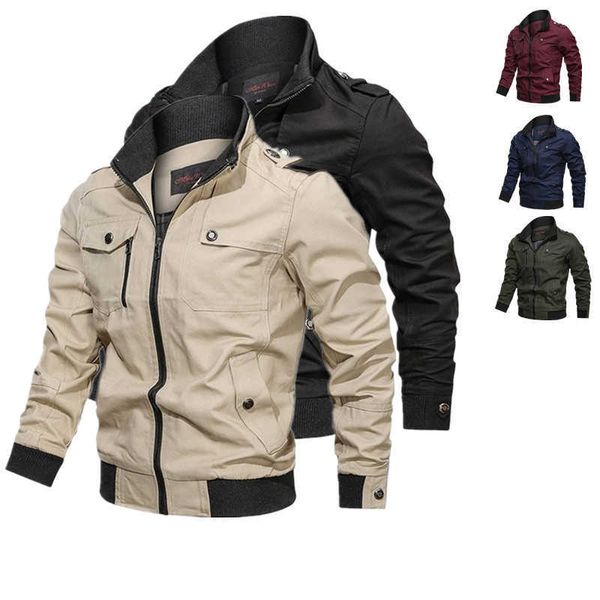 2021 spring and autumn men's bomber jacket casual plus size male military jacket cotton pilot coat army men cargo flight jacket x0621, Black;brown
2021 spring and autumn men's bomber jacket casual plus size male military jacket cotton pilot coat army men cargo flight jacket x0621, Black;brown
