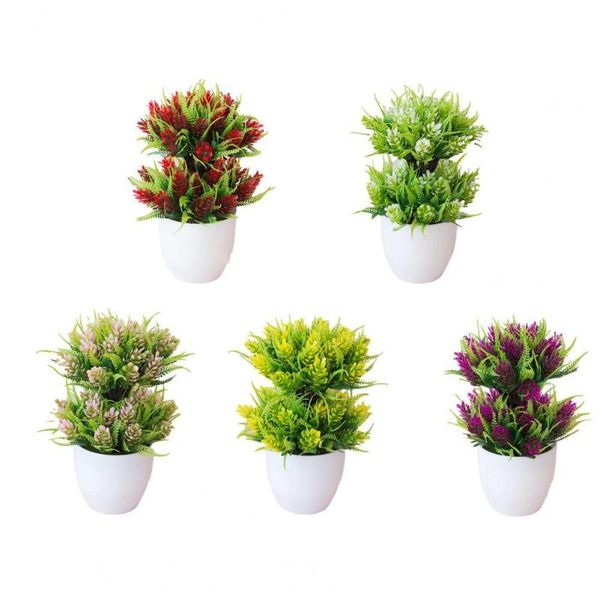 1 set artificial flower dual layer design anti-fade plastic simulation potted plants for garden
1 set artificial flower dual layer design anti-fade plastic simulation potted plants for garden