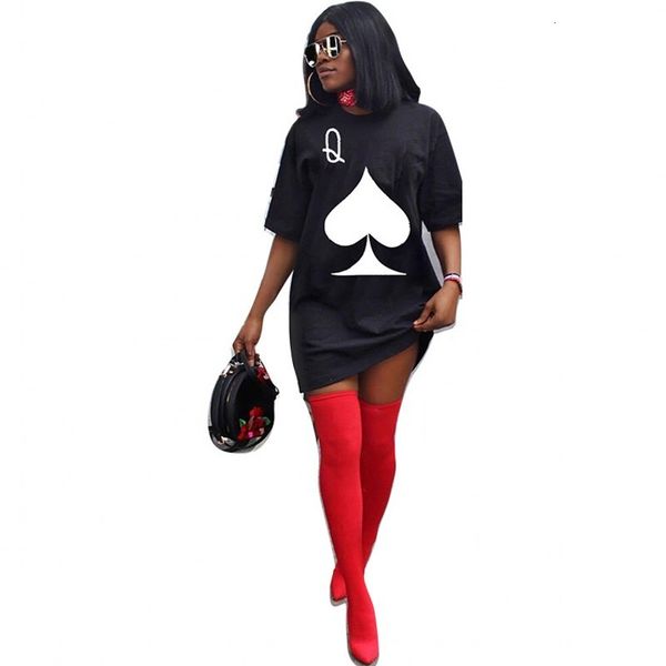 casual loose t-shirt dressed female 2021 summer korean poker fashion q imprint streetwear dress the neck short sleeve straight 8t8v, Black;gray
casual loose t-shirt dressed female 2021 summer korean poker fashion q imprint streetwear dress the neck short sleeve straight 8t8v, Black;gray