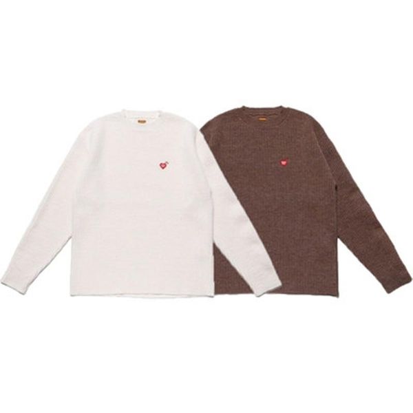 men's sweaters 2021fw human made vintage sweater men 1:1 knit round neck women sweatshirts korean fashion, White;black
men's sweaters 2021fw human made vintage sweater men 1:1 knit round neck women sweatshirts korean fashion, White;black