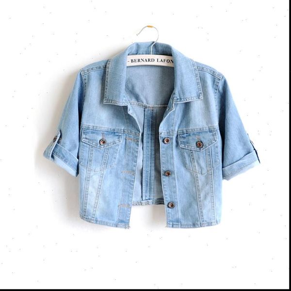 high waist short spring jacket woman bolero clothes autumn slim thin denim female jacket jeans streetwear coat clothing, Black;brown
high waist short spring jacket woman bolero clothes autumn slim thin denim female jacket jeans streetwear coat clothing, Black;brown