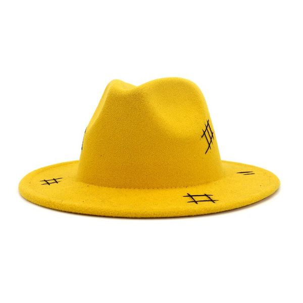 berets yellow fedora hat men women artificial wool blend winter hats simple wide wedding party bowler fashion jazz, Blue;gray
berets yellow fedora hat men women artificial wool blend winter hats simple wide wedding party bowler fashion jazz, Blue;gray