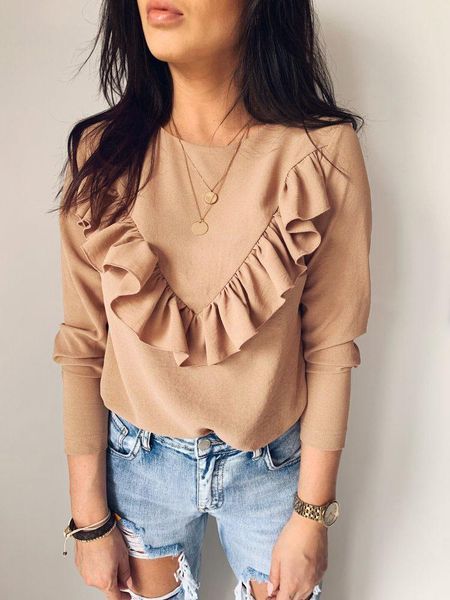women's blouses & shirts women v ruffles long sleeve autumn casual girl outwear solid color o neck keep warm wear sweet blouse, White
women's blouses & shirts women v ruffles long sleeve autumn casual girl outwear solid color o neck keep warm wear sweet blouse, White