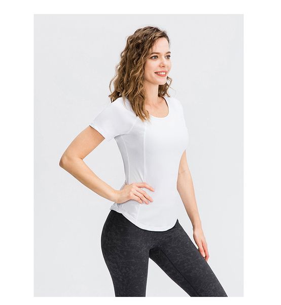 women sport training short shirts yoga clothes running fitness workout t-shirt fitness quick-drying female sports, White
women sport training short shirts yoga clothes running fitness workout t-shirt fitness quick-drying female sports, White