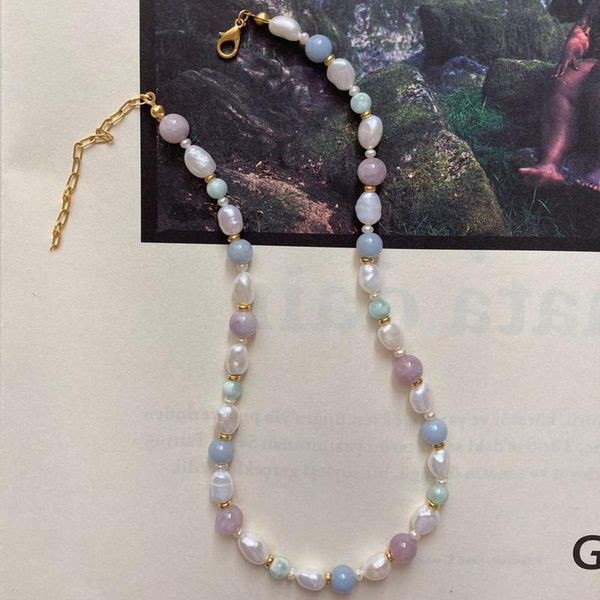 chokers fashion natural pearl jewelry colorful stone beaded necklace for women short choker all-match sweet accessory gift, Golden;silver
chokers fashion natural pearl jewelry colorful stone beaded necklace for women short choker all-match sweet accessory gift, Golden;silver