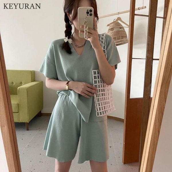 women's tracksuits casual fashion knitted 2 pcs women set v neck short sleeve loose knitwear + high waist hip elastic wide leg shorts w, Gray
women's tracksuits casual fashion knitted 2 pcs women set v neck short sleeve loose knitwear + high waist hip elastic wide leg shorts w, Gray
