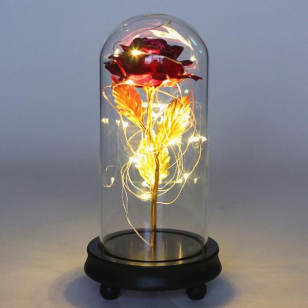 decorative flowers & wreaths gold foil artificial rose& led light string in glass dome on wooden bases arrive
decorative flowers & wreaths gold foil artificial rose& led light string in glass dome on wooden bases arrive