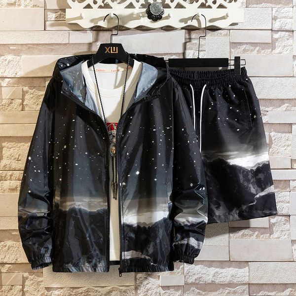 w0100 male youth large middle school student star air conditioner sunscreen clothes shorts capris pants two piece set, Gray
w0100 male youth large middle school student star air conditioner sunscreen clothes shorts capris pants two piece set, Gray