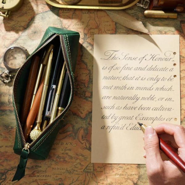 in stock stationery storage purse handmade leather pen case vintage style pencil bag wallets1, Red;black
in stock stationery storage purse handmade leather pen case vintage style pencil bag wallets1, Red;black