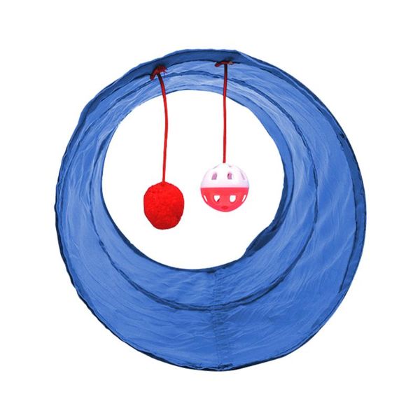 cat toys funny tube home with 2 balls portable polyester pet supplies play lightweight tunnel toy foldable holes training dog