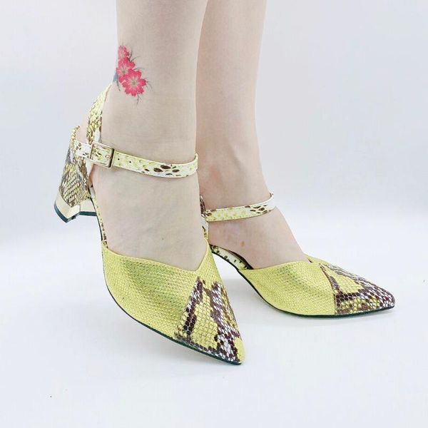 dress shoes african women pumps italy style sandals pointed toe snake print yellow orange square heels ladies party, Black
dress shoes african women pumps italy style sandals pointed toe snake print yellow orange square heels ladies party, Black