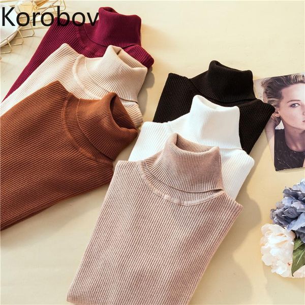 women's sweaters korobov autumn long sleeve sueter mujer women turtleneck solid basic knitted thin pullovers 78570, White;black
women's sweaters korobov autumn long sleeve sueter mujer women turtleneck solid basic knitted thin pullovers 78570, White;black