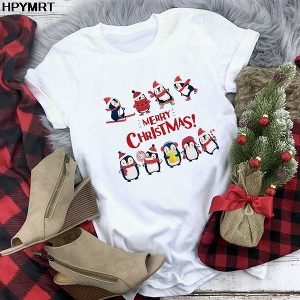 merry christmas women t-shirt cute happy penguin printed short sleeve o-neck t shirt female clothes fashion kawaii tshirt, White
merry christmas women t-shirt cute happy penguin printed short sleeve o-neck t shirt female clothes fashion kawaii tshirt, White