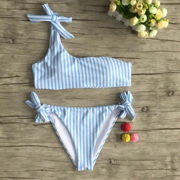 women's swimwear 2pcs women summer bikini set push-up padded stripe beachwear swimsuit, White;black
women's swimwear 2pcs women summer bikini set push-up padded stripe beachwear swimsuit, White;black