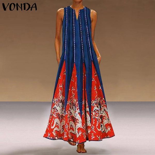 casual dresses bohemian printed maxi dress women's summer sundress vonda 2021 sleeveless floral tank vestidos plus size robe femme 5xl, Black;gray
casual dresses bohemian printed maxi dress women's summer sundress vonda 2021 sleeveless floral tank vestidos plus size robe femme 5xl, Black;gray
