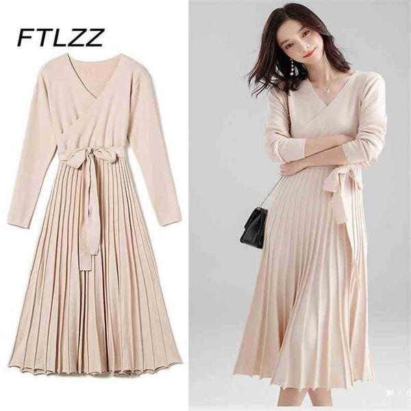 women elegant office dress spring autumn long sleeve v neck sweatre midi dresses ladies fashion pleated work vestidos mujer 210525, Black;gray
women elegant office dress spring autumn long sleeve v neck sweatre midi dresses ladies fashion pleated work vestidos mujer 210525, Black;gray