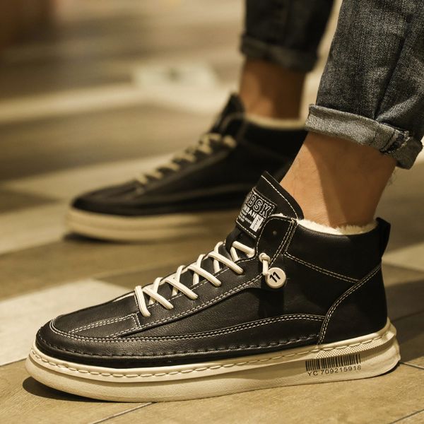 special snow boots men's autumn and winter high board new trend dance steps plush cotton shoes versatile leisure sports, Black
special snow boots men's autumn and winter high board new trend dance steps plush cotton shoes versatile leisure sports, Black
