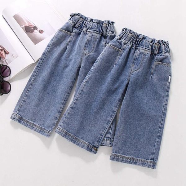 girls wide-legged jeans spring and autumn children loose straight soft denim pants chubby kid high waist jeans, Blue
girls wide-legged jeans spring and autumn children loose straight soft denim pants chubby kid high waist jeans, Blue
