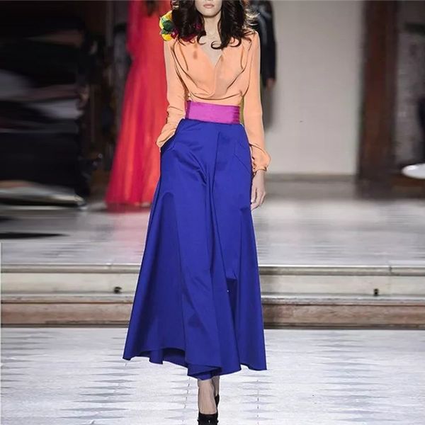 2021 new elegant pink v-neck long sleeve high waist blue maxi skirt two piece set for women autumn spring ot44, Black
2021 new elegant pink v-neck long sleeve high waist blue maxi skirt two piece set for women autumn spring ot44, Black