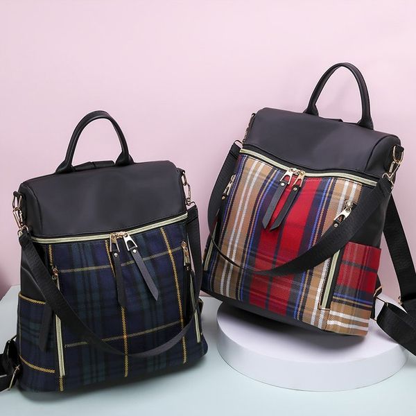 backpack double-purpose double shoulder with check
backpack double-purpose double shoulder with check