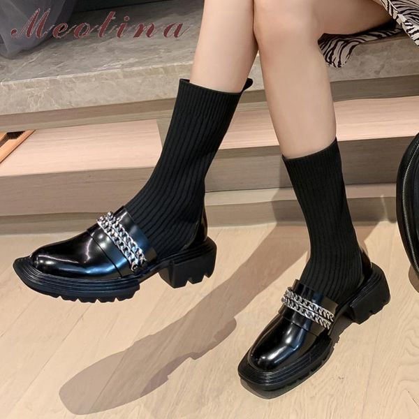 boots meotina women shoes genuine leather ankle thick med heel chain round toe ladies footwear autumn winter 33-40 black
boots meotina women shoes genuine leather ankle thick med heel chain round toe ladies footwear autumn winter 33-40 black