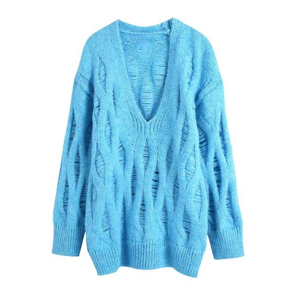 women's sweaters autumn sweater jumper western style hole decoration clothing korean fashion office oversize women, White;black
women's sweaters autumn sweater jumper western style hole decoration clothing korean fashion office oversize women, White;black
