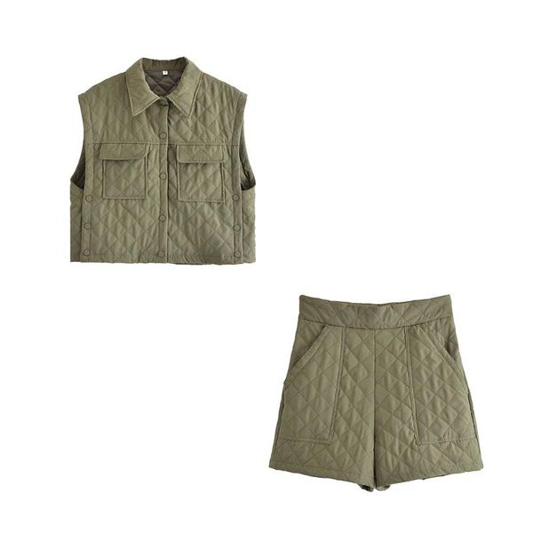 women's tracksuits xeasy 2021 women army green two-piece set vintage office lady vest cotton clothes female casual loose high waist sho, Gray
women's tracksuits xeasy 2021 women army green two-piece set vintage office lady vest cotton clothes female casual loose high waist sho, Gray