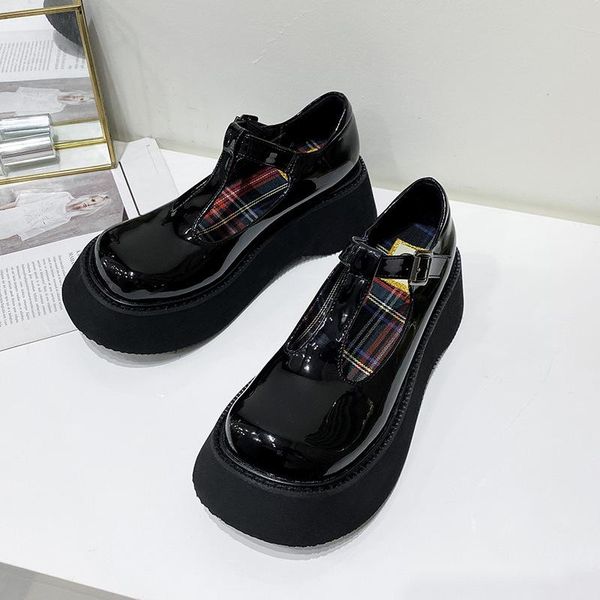 dress shoes patent leather t-strap platform mary janes women chunky heel goth y2k plaid inside high heels, Black
dress shoes patent leather t-strap platform mary janes women chunky heel goth y2k plaid inside high heels, Black