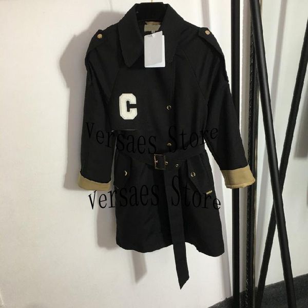 women's trench coats 2021 luxury design fashion letter embroidery patch cloth single row button lapel windbreaker lace up slim long coa, Tan;black
women's trench coats 2021 luxury design fashion letter embroidery patch cloth single row button lapel windbreaker lace up slim long coa, Tan;black
